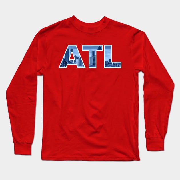 Atlanta Hawks ATL Skyline Long Sleeve T-Shirt by StupidHead